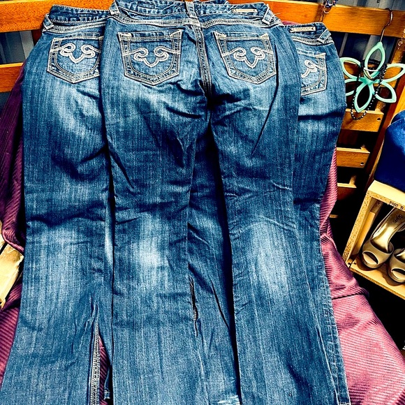 🍒 BOGO 🍒 EXPRESS Dark Wash Boot cut Jeans - Picture 2 of 15